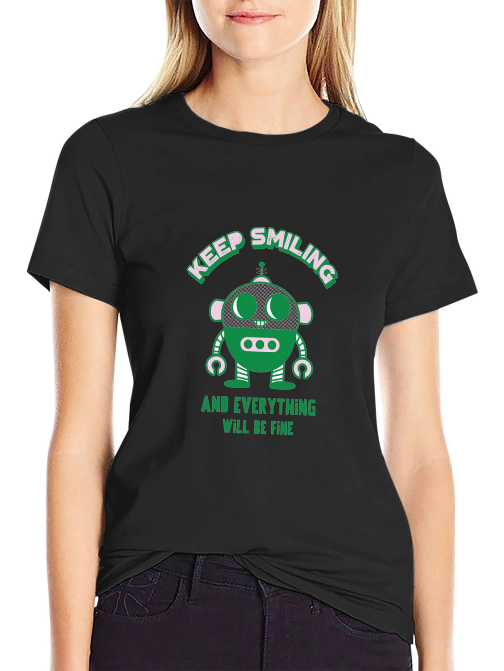 Keep Smiling Robot T-Shirt