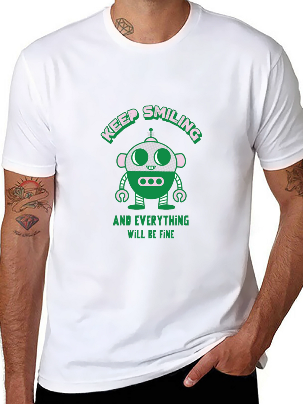 Keep Smiling Robot T-Shirt