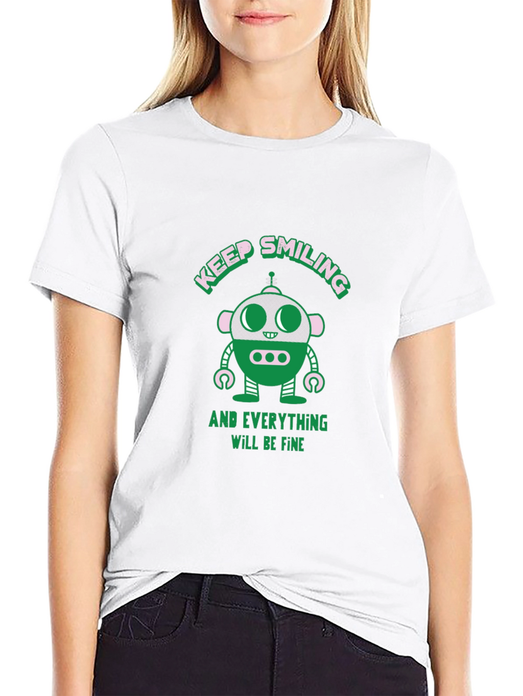 Keep Smiling Robot T-Shirt