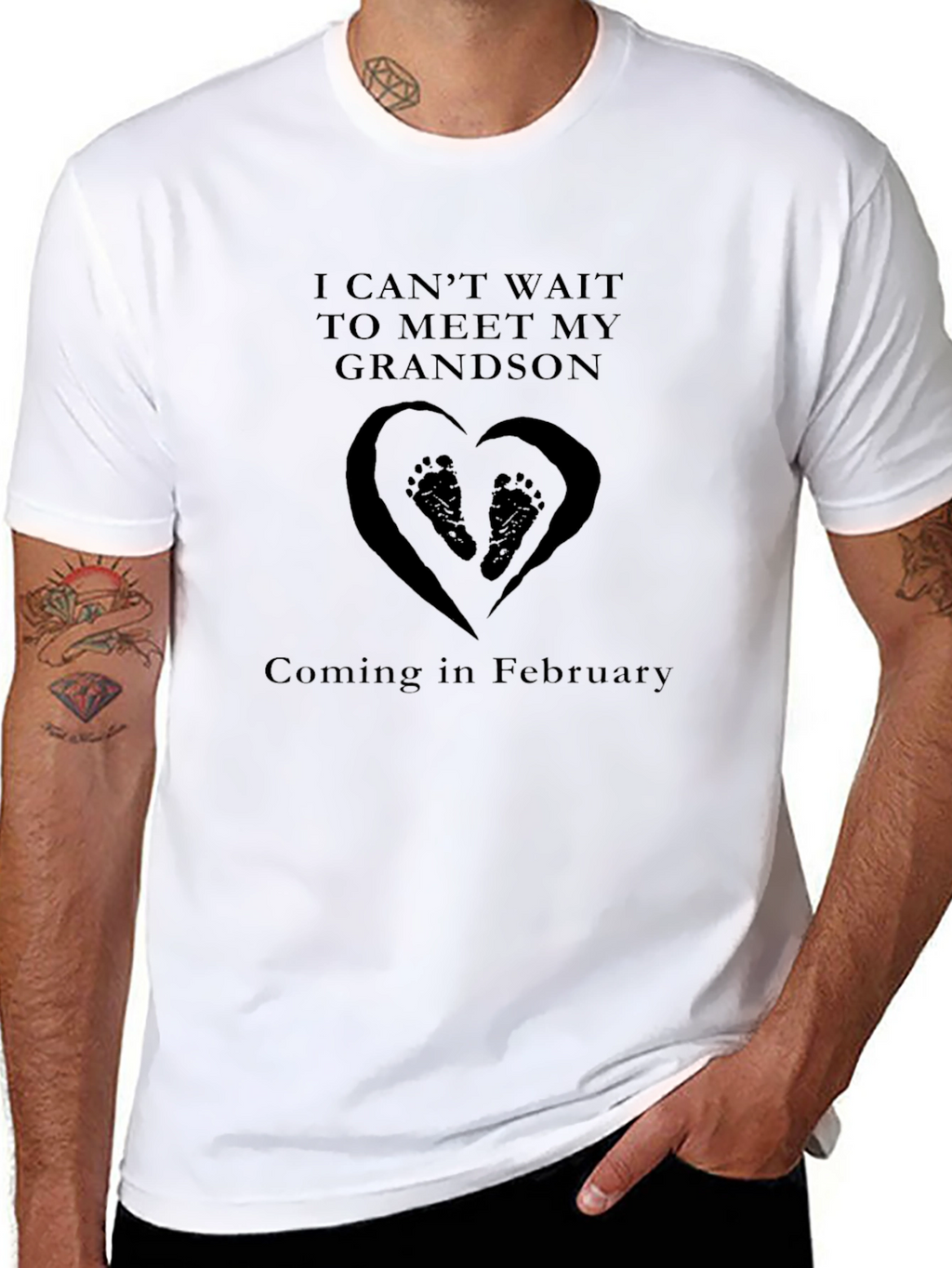 Grandson Announcement T-Shirt - Coming in February