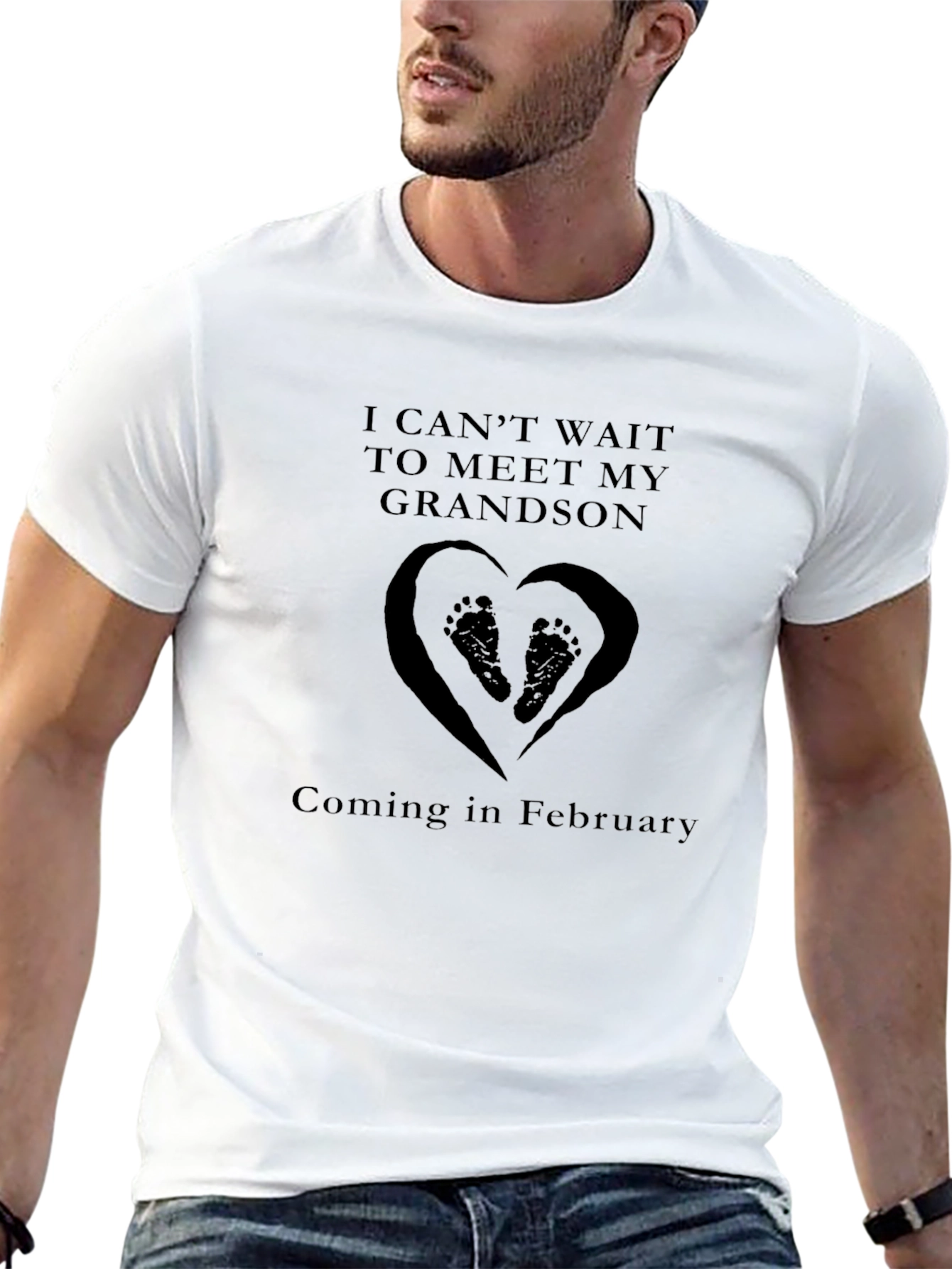 Grandson Announcement T-Shirt - Coming in February