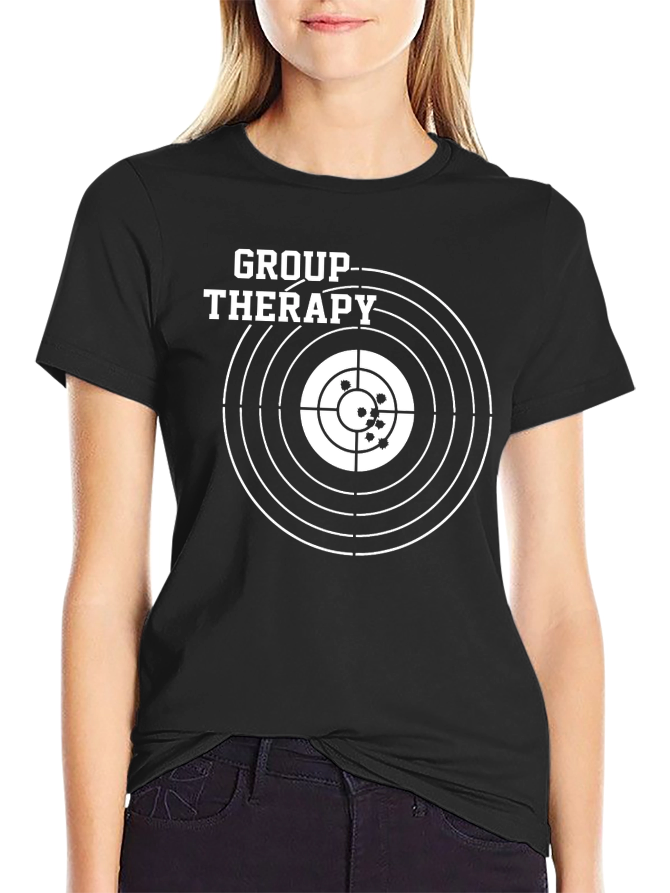 Group Therapy Target T-Shirt - Black Cotton Tee
