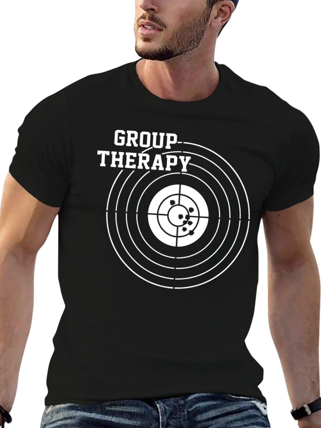 Group Therapy Target T-Shirt - Black Cotton Tee