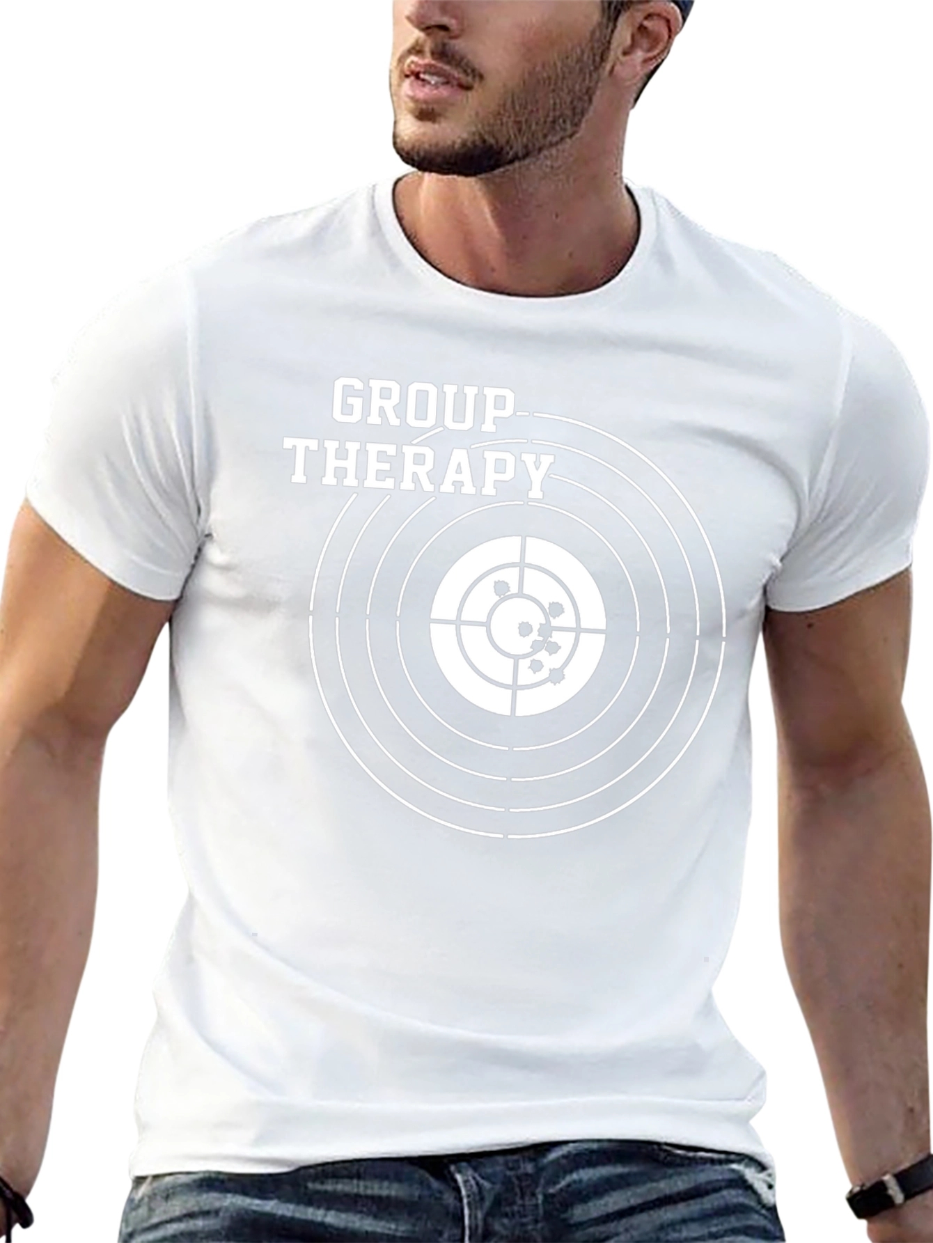 Group Therapy Target T-Shirt - Black Cotton Tee
