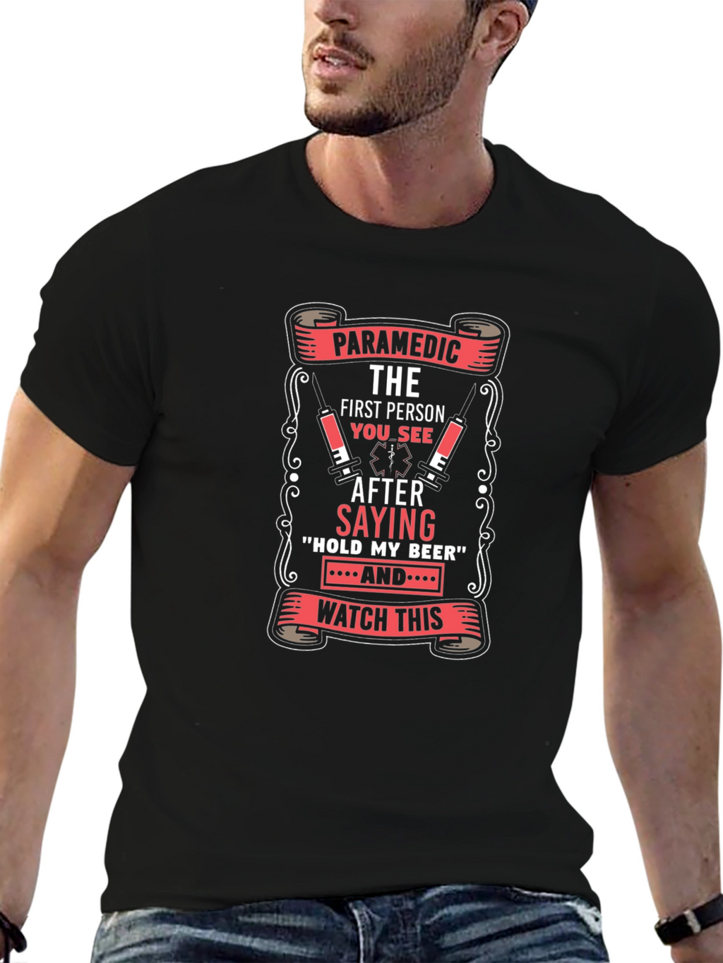 Paramedic First Person T-Shirt Funny EMS Tee