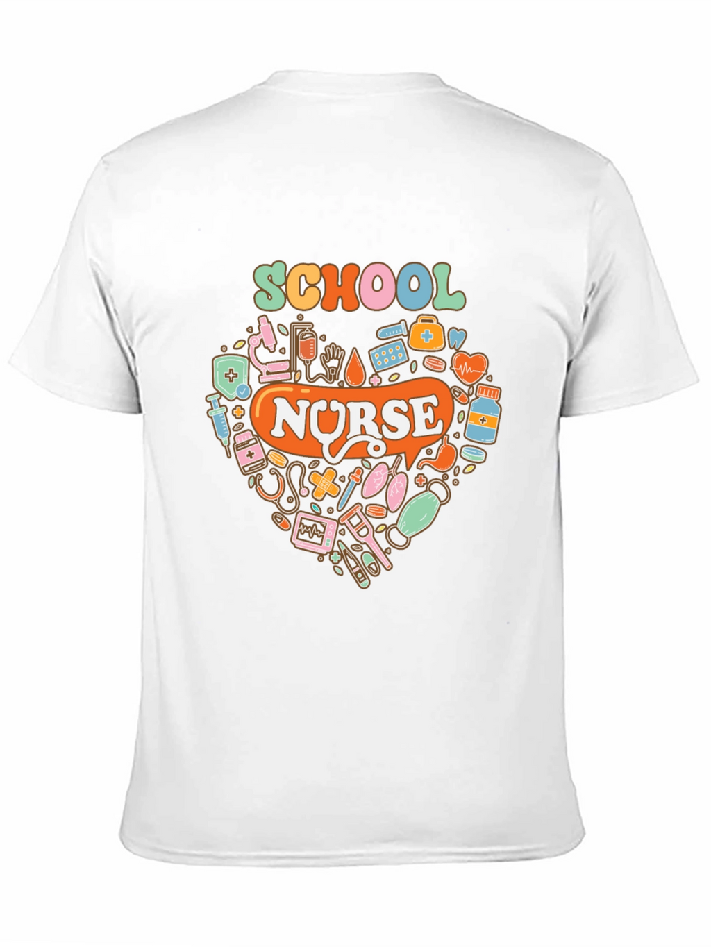 School Nurse Heart Graphic Tee