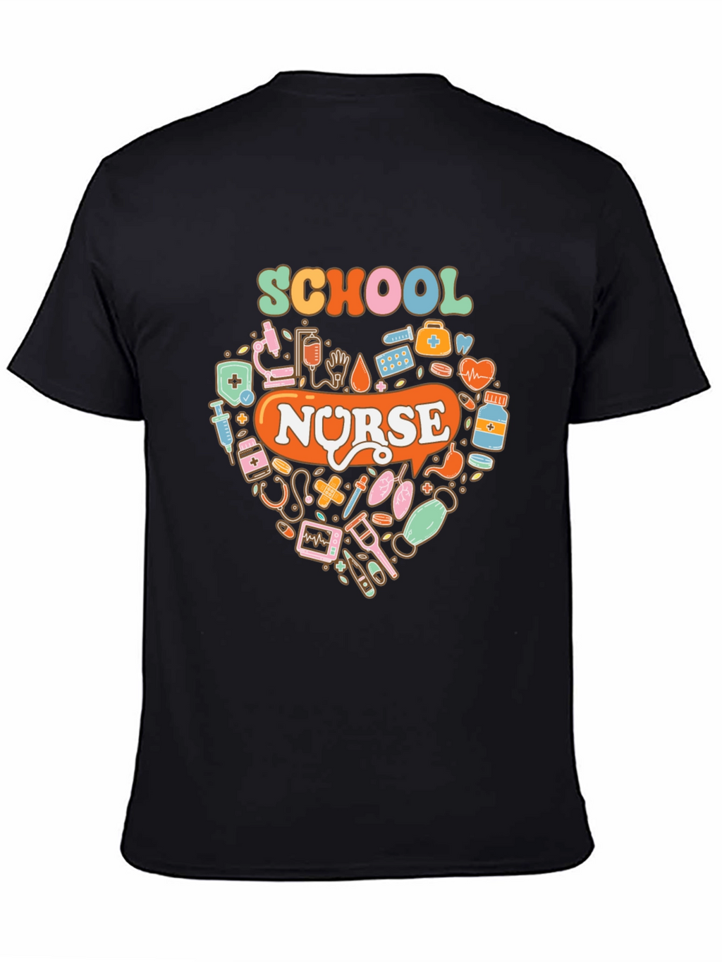 School Nurse Heart Graphic Tee
