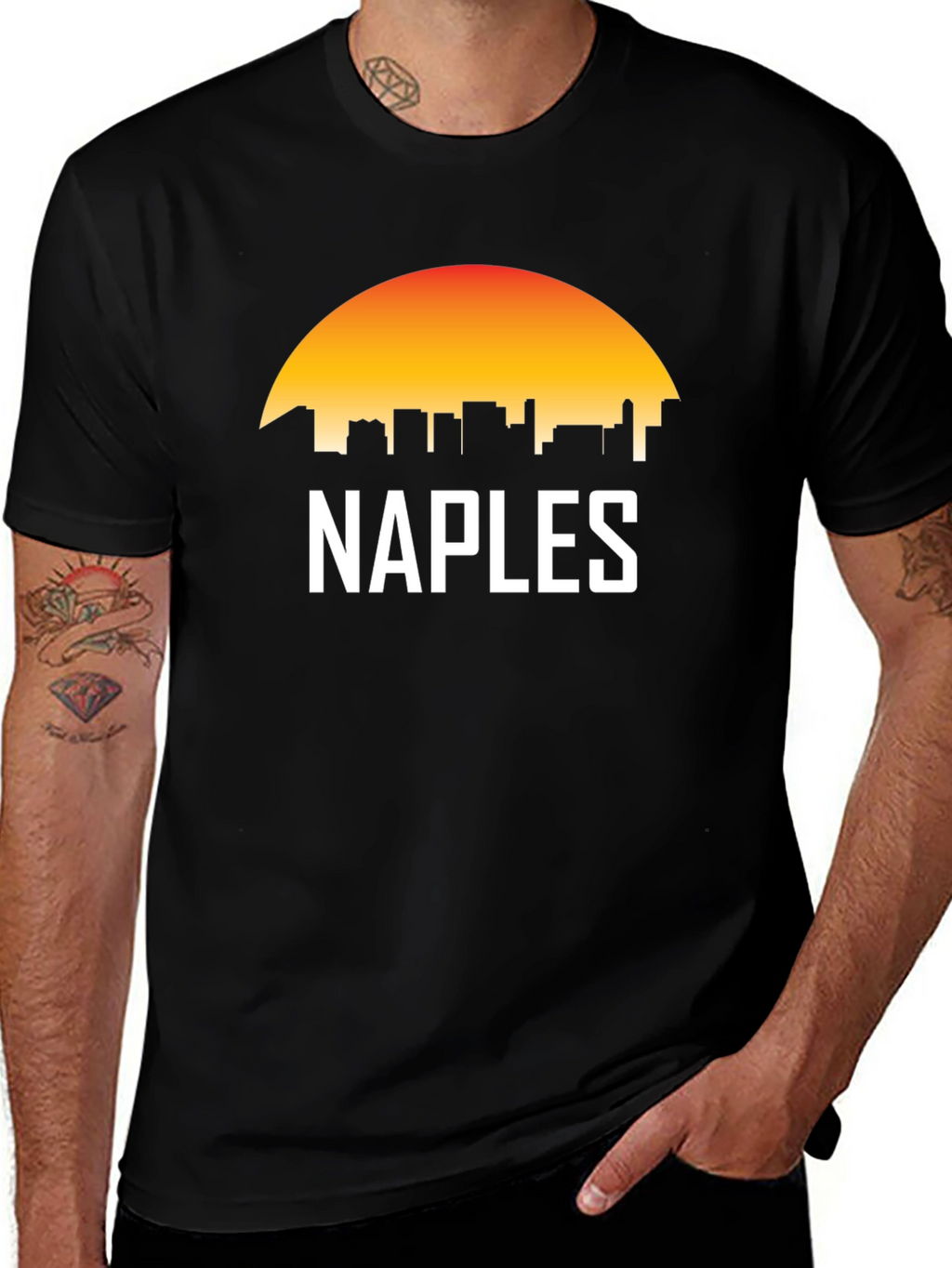 Naples Skyline Sunset T-Shirt - City Pride Tee