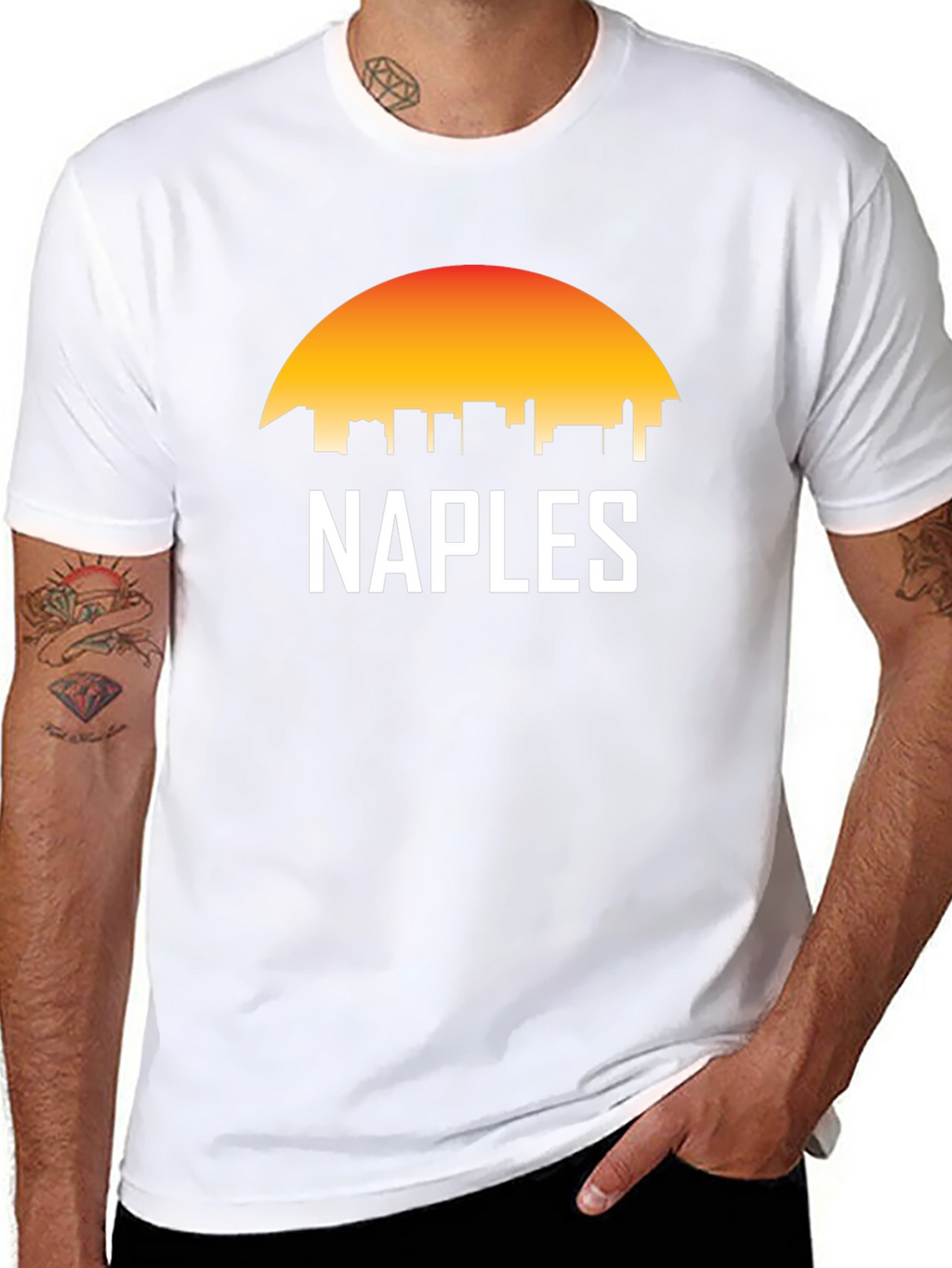 Naples Skyline Sunset T-Shirt - City Pride Tee