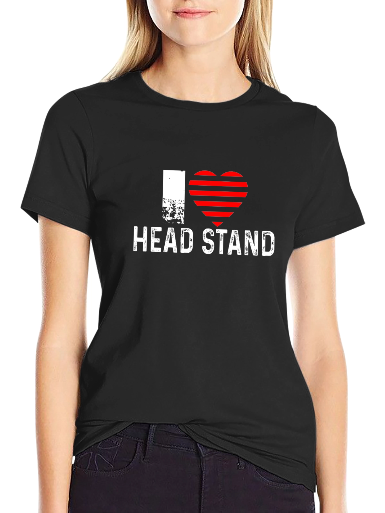 I Heart Headstand Black T-Shirt