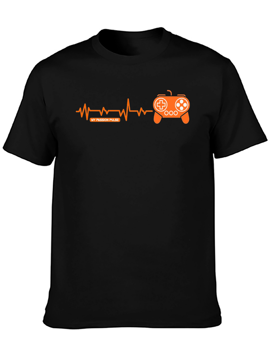 Gamer Pulse T-Shirt - Black Gaming Passion Design