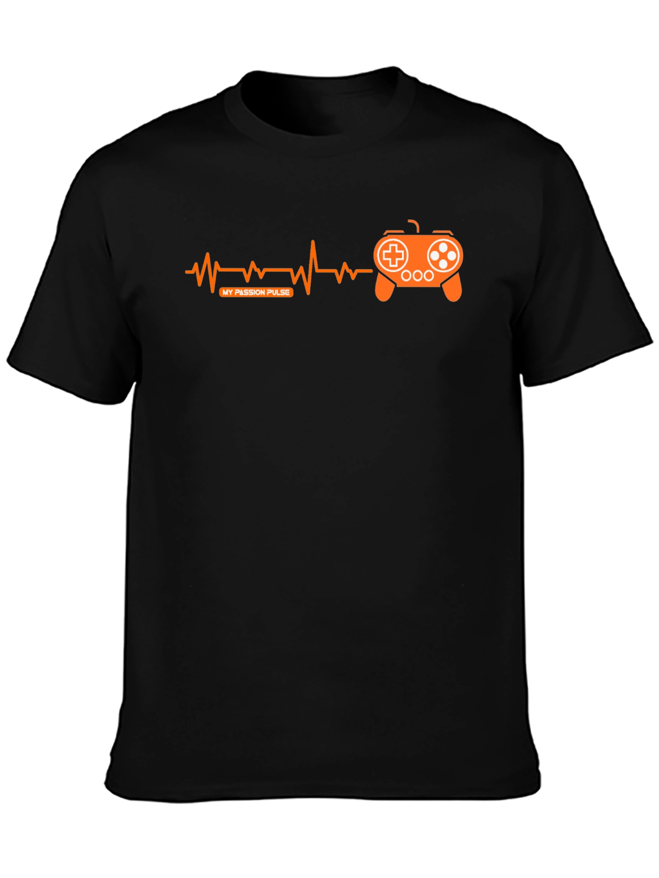 Gamer Pulse T-Shirt - Black Gaming Passion Design