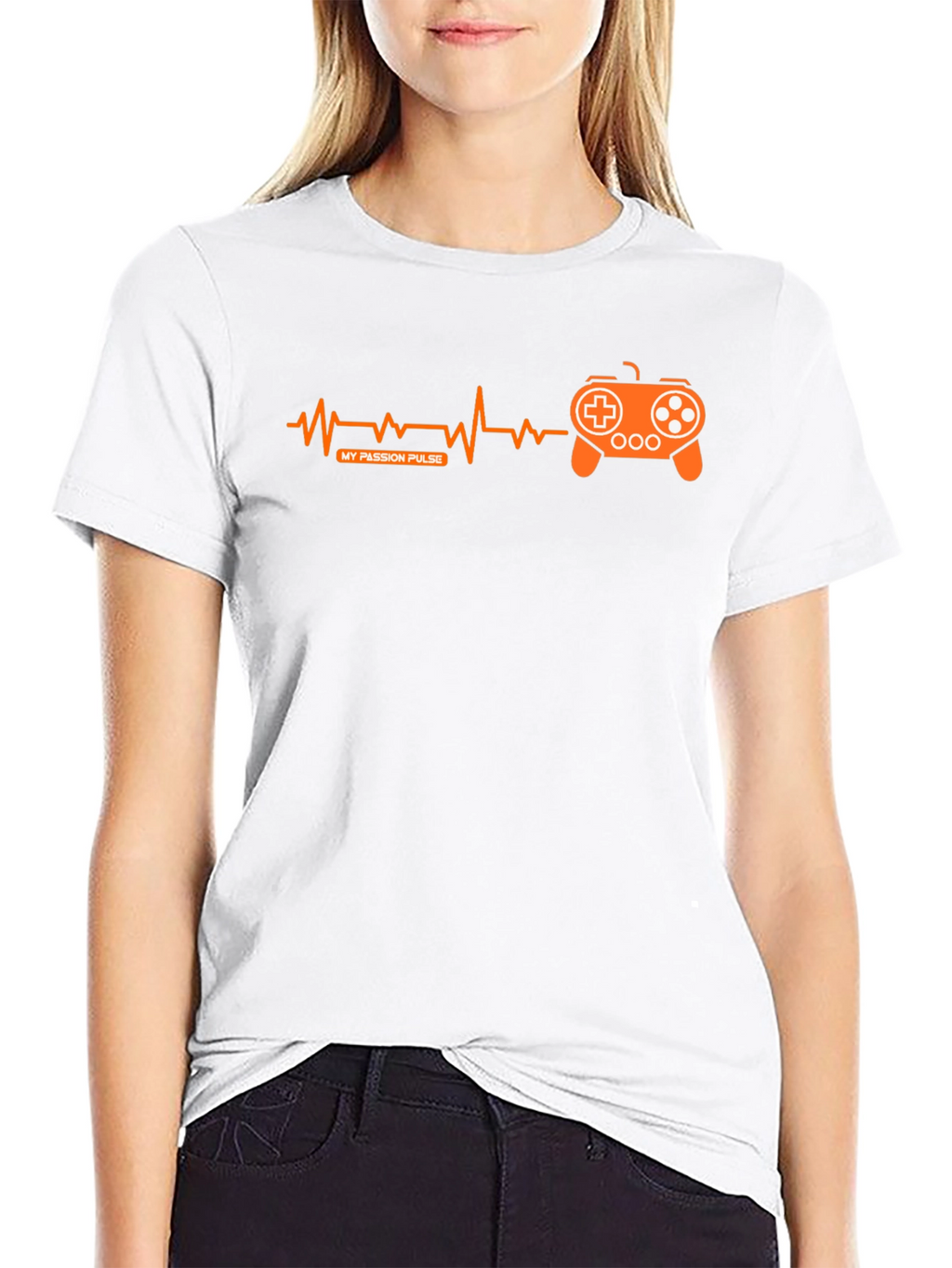 Gamer Pulse T-Shirt - Black Gaming Passion Design