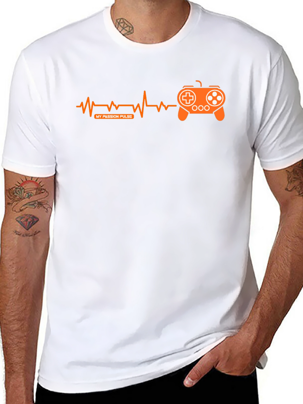 Gamer Pulse T-Shirt - Black Gaming Passion Design