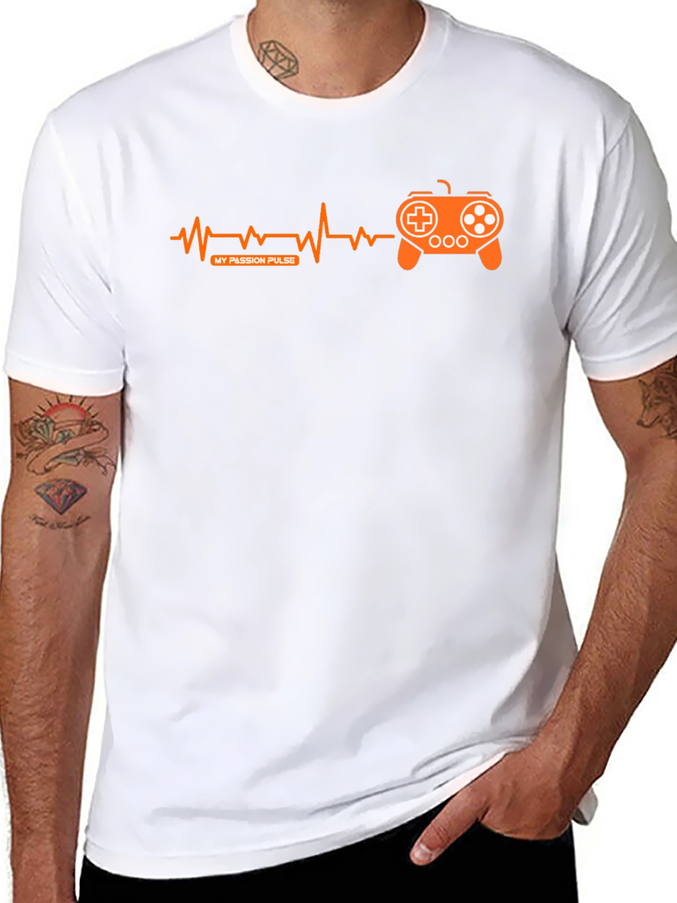 Gamer Pulse T-Shirt - Black Gaming Passion Design
