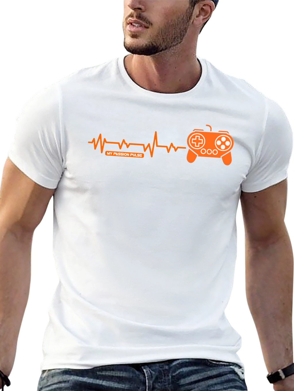 Gamer Pulse T-Shirt - Black Gaming Passion Design