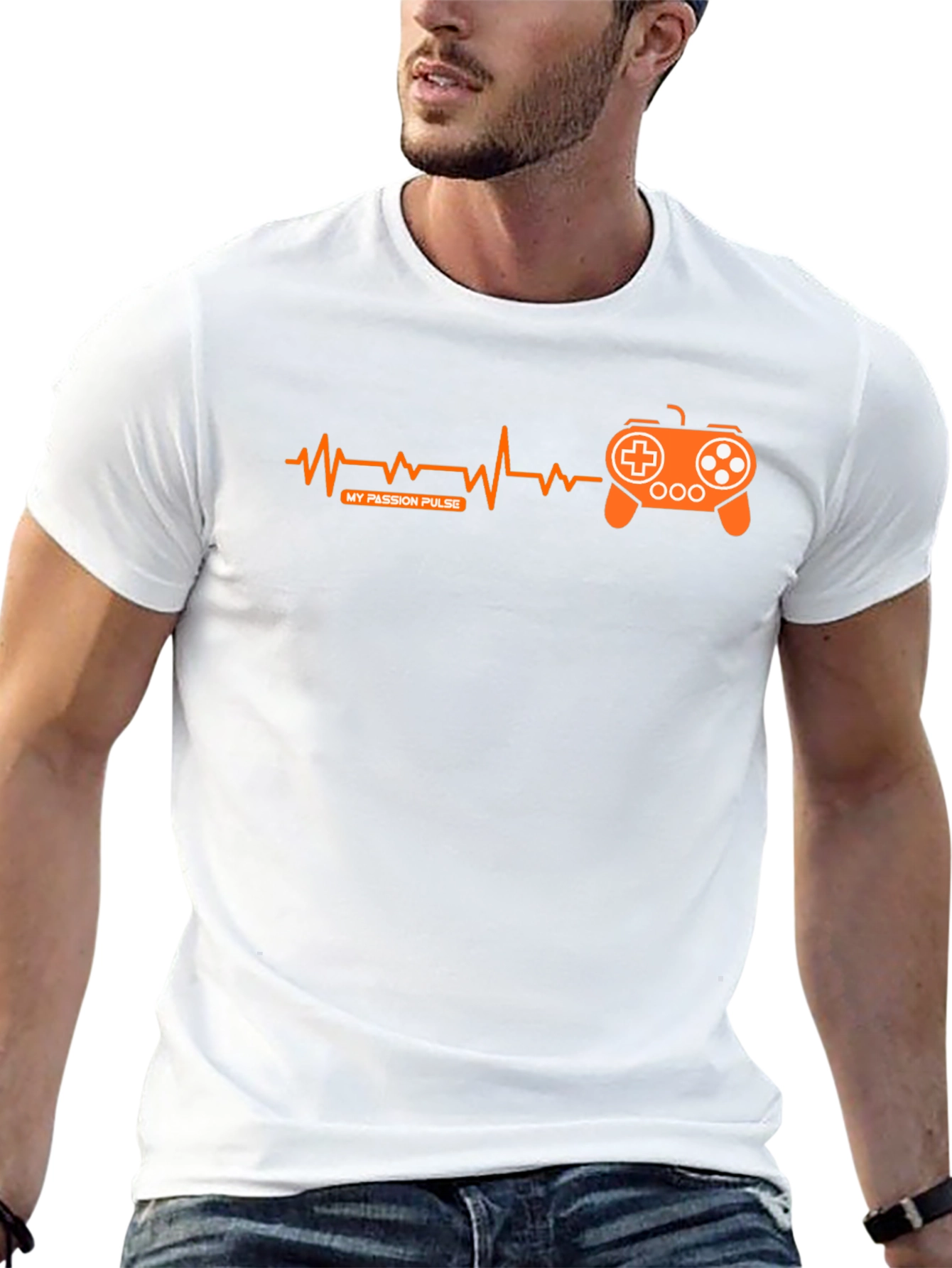 Gamer Pulse T-Shirt - Black Gaming Passion Design