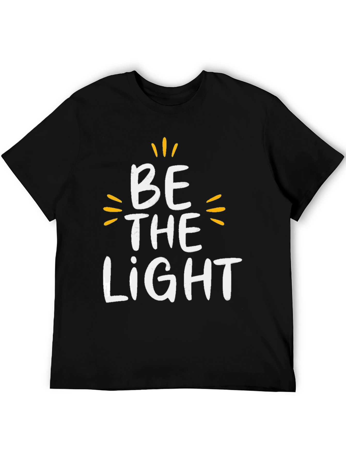 Be The Light Graphic Tee - Motivational Black T-Shirt