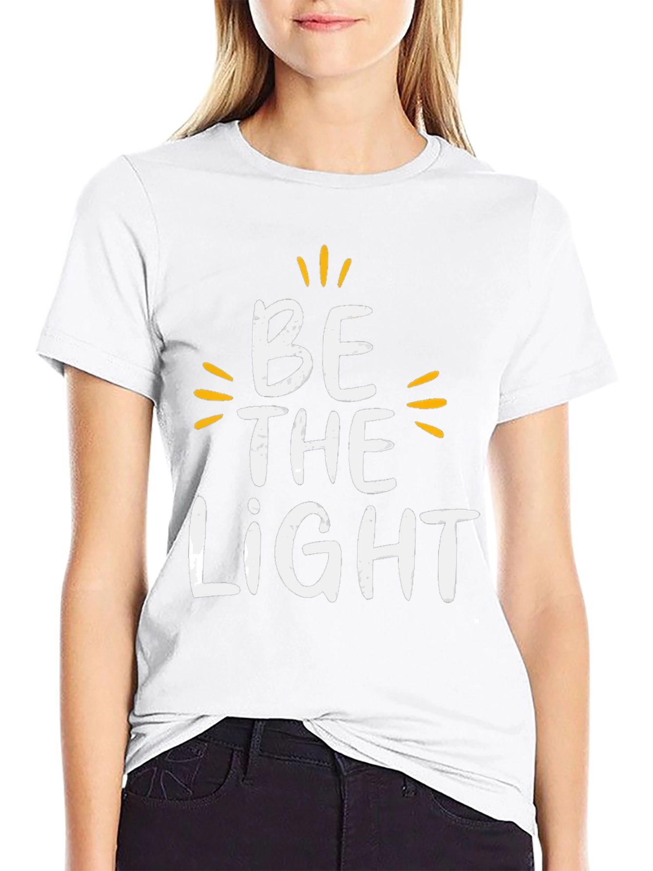 Be The Light Graphic Tee - Motivational Black T-Shirt