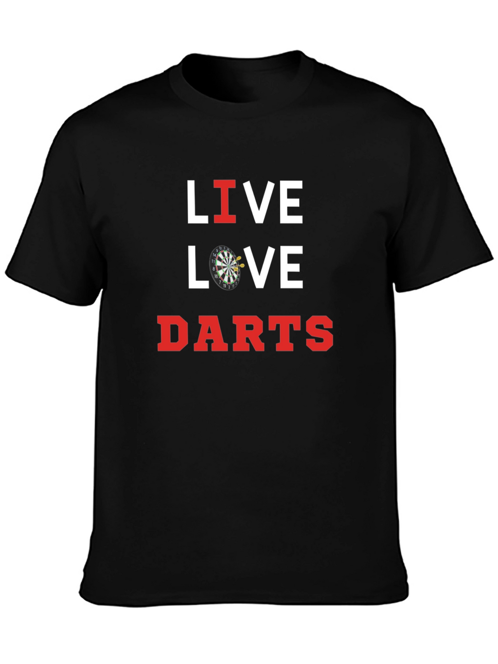 Live Love Darts Black T-Shirt