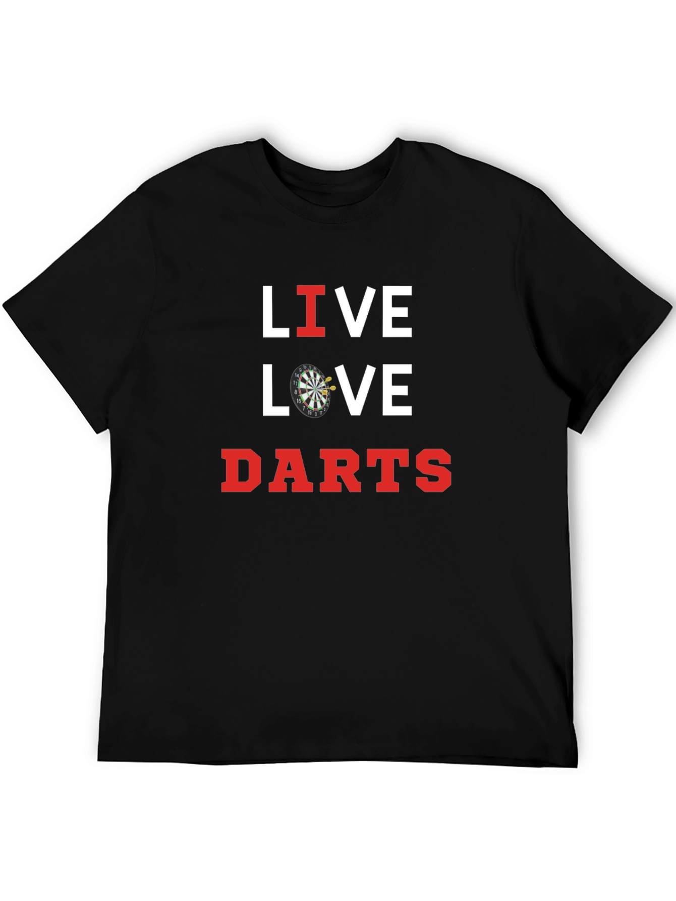 Live Love Darts Black T-Shirt
