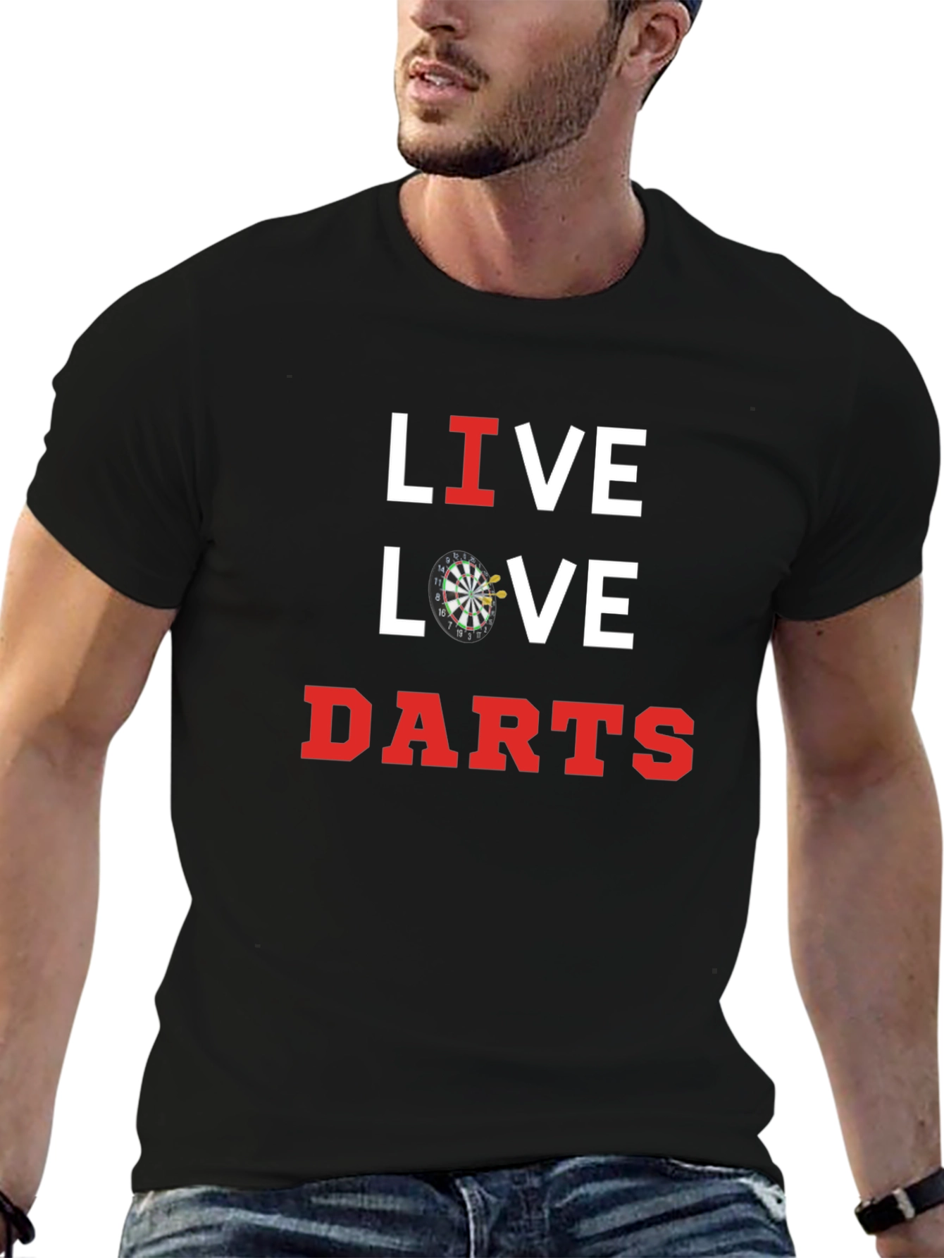 Live Love Darts Black T-Shirt