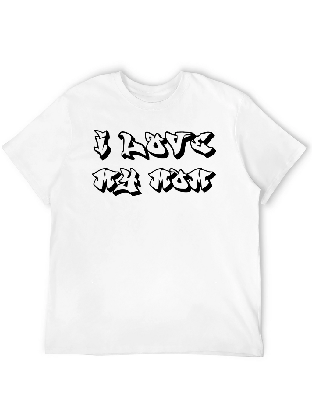 I Love My Mom Black Graphic Tee