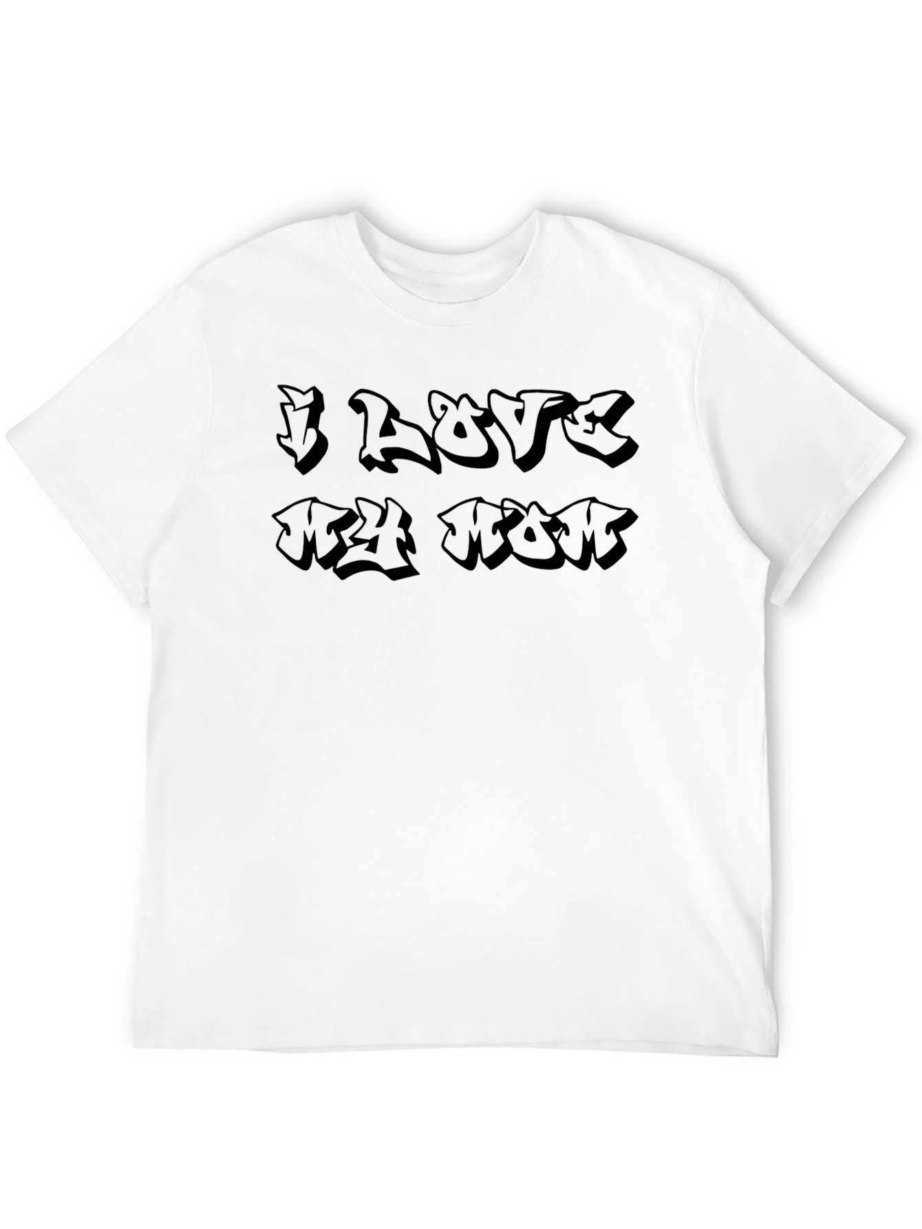I Love My Mom Black Graphic Tee