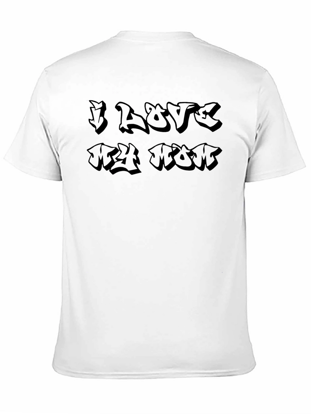 I Love My Mom Black Graphic Tee