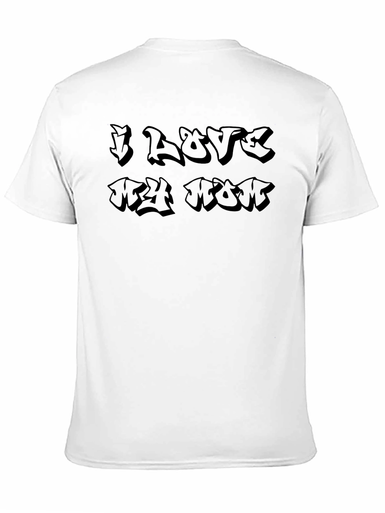 I Love My Mom Black Graphic Tee