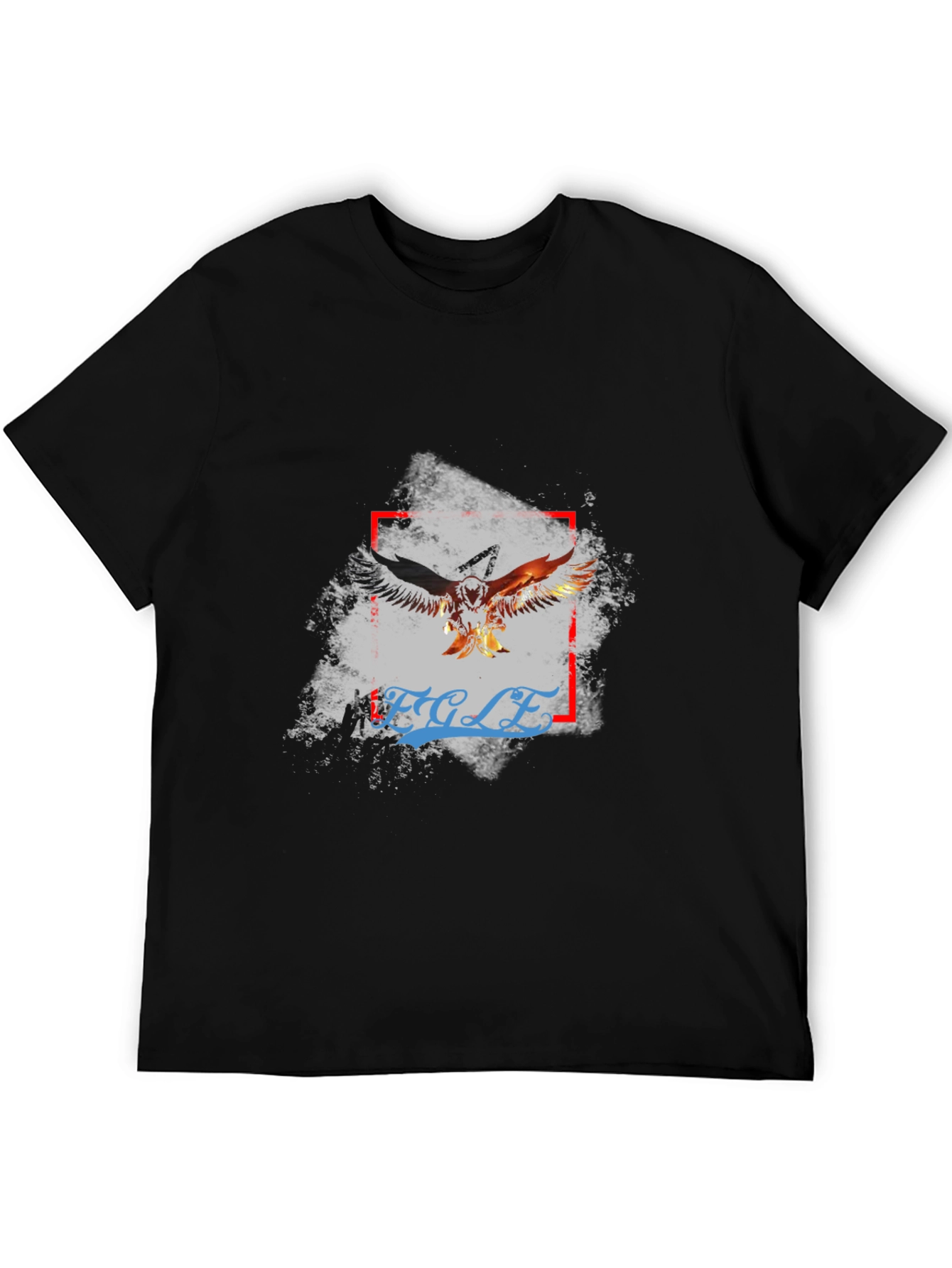 Eagle Graphic Print Black Tee