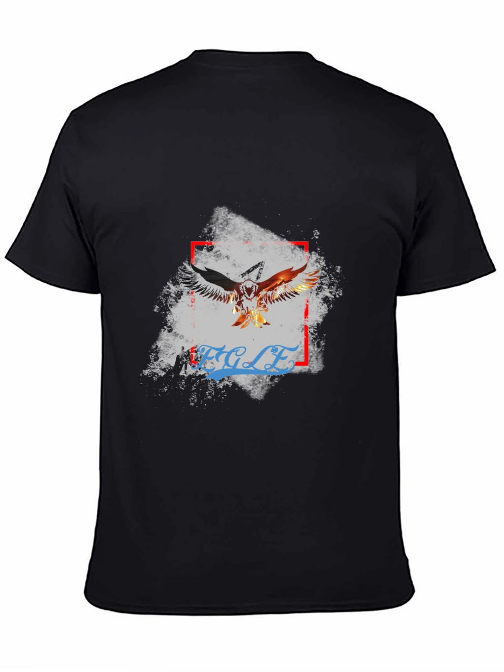 Eagle Graphic Print Black Tee