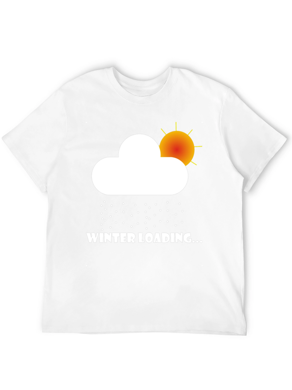 Winter Loading Graphic Tee - Black Cotton T-Shirt