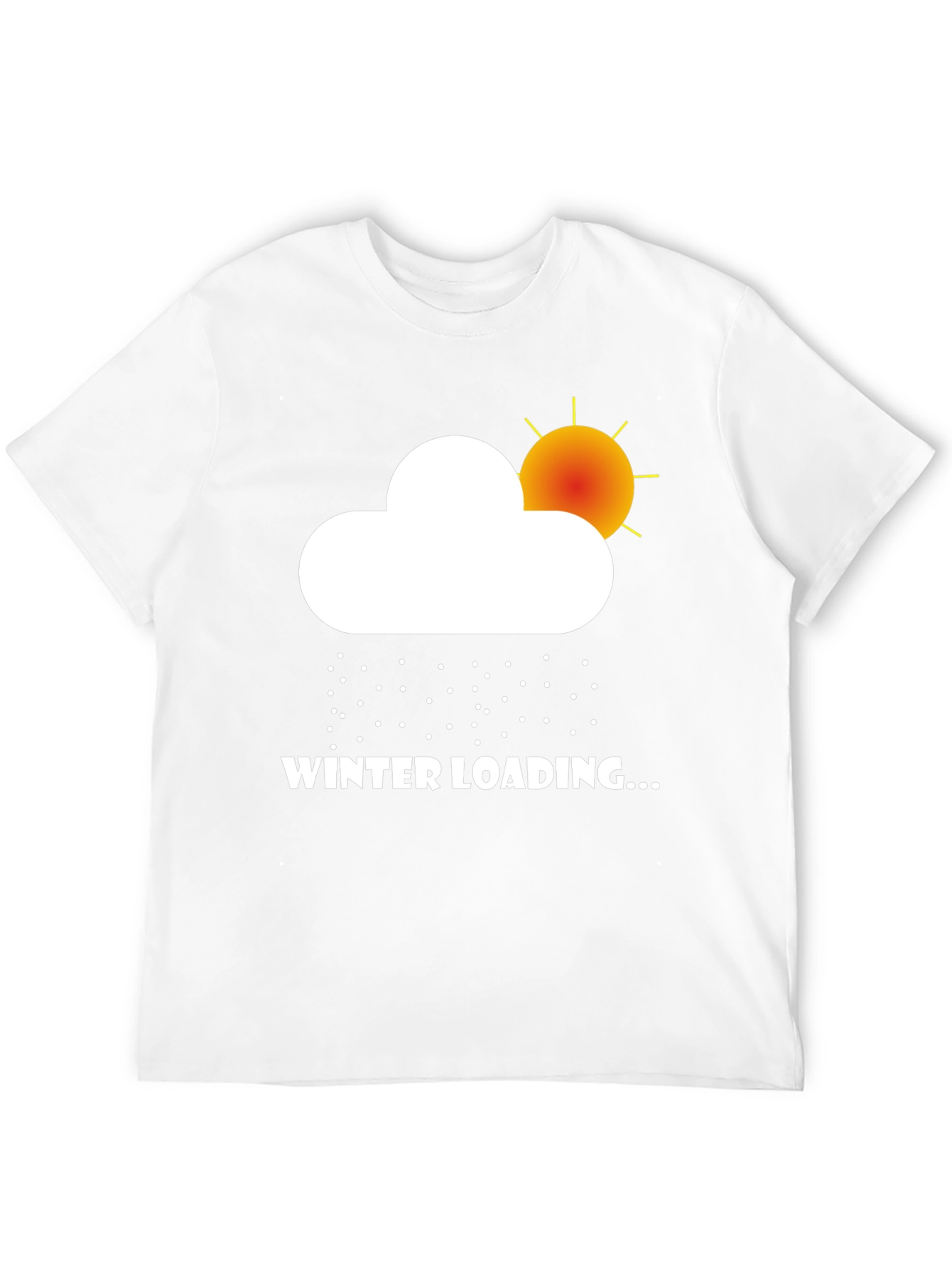 Winter Loading Graphic Tee - Black Cotton T-Shirt
