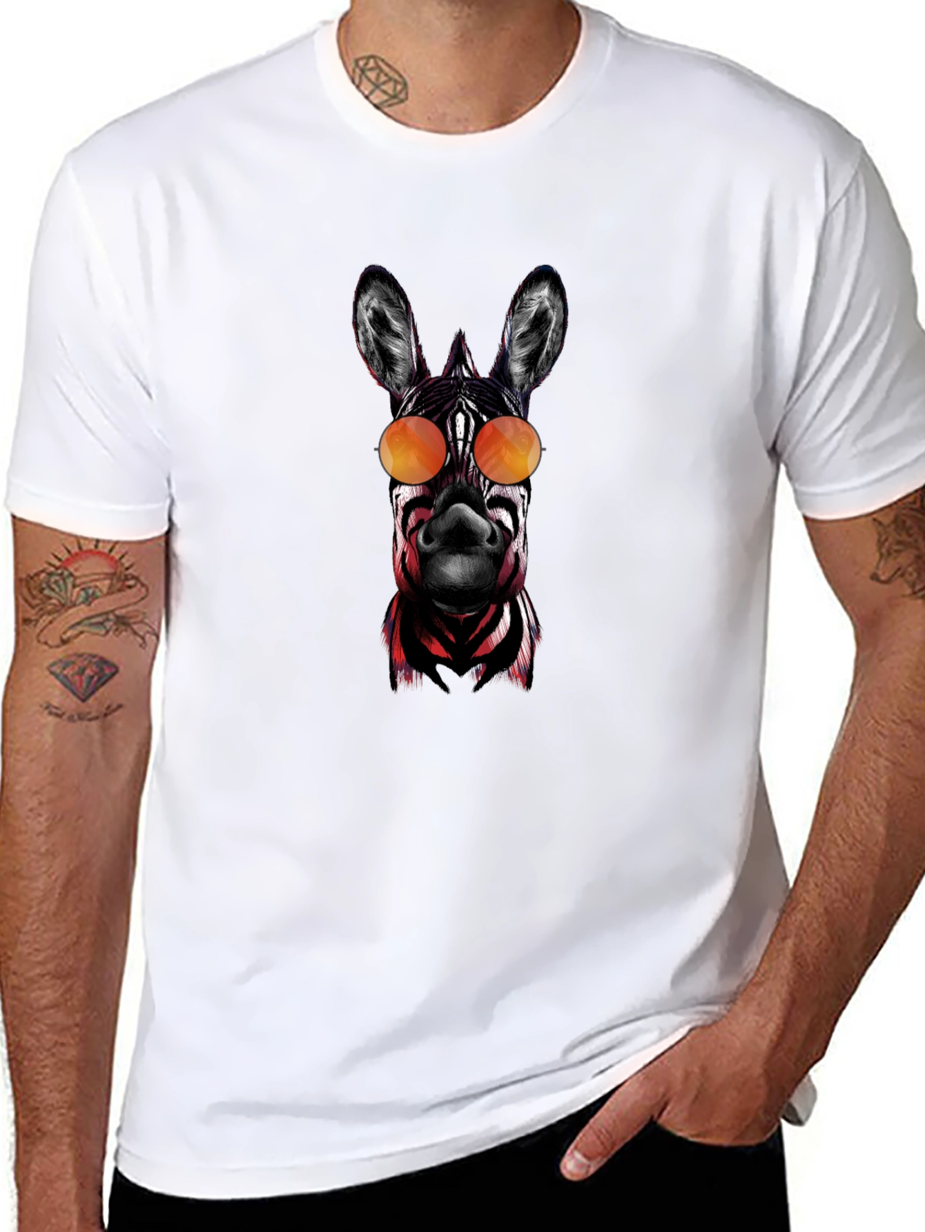 Zebra Sunglasses Graphic Tee - Cool Casual Style