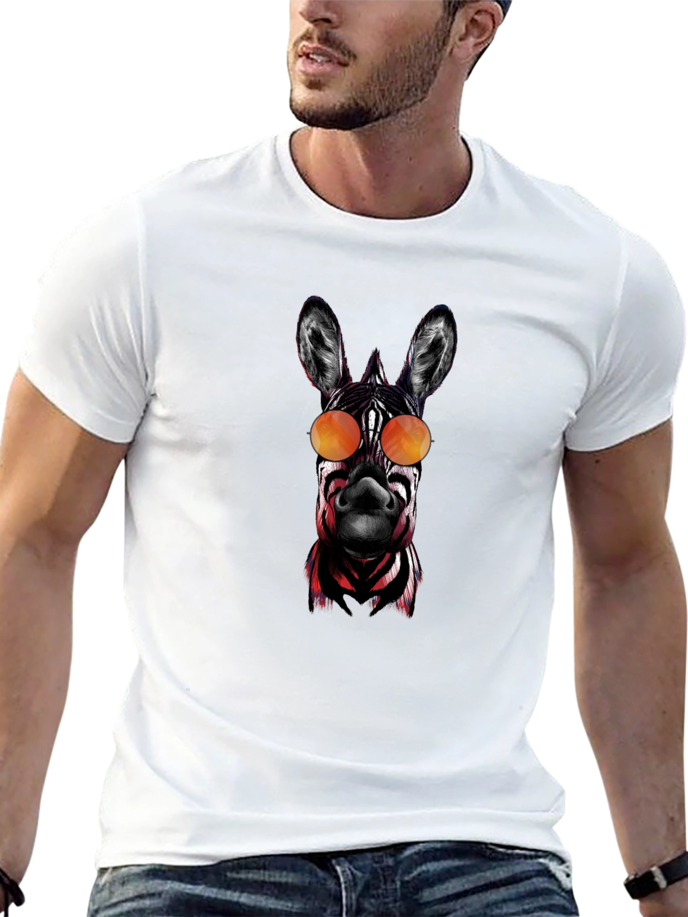 Zebra Sunglasses Graphic Tee - Cool Casual Style