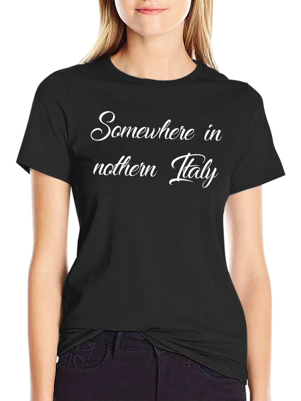 Somewhere in Northern Italy Black T-Shirt