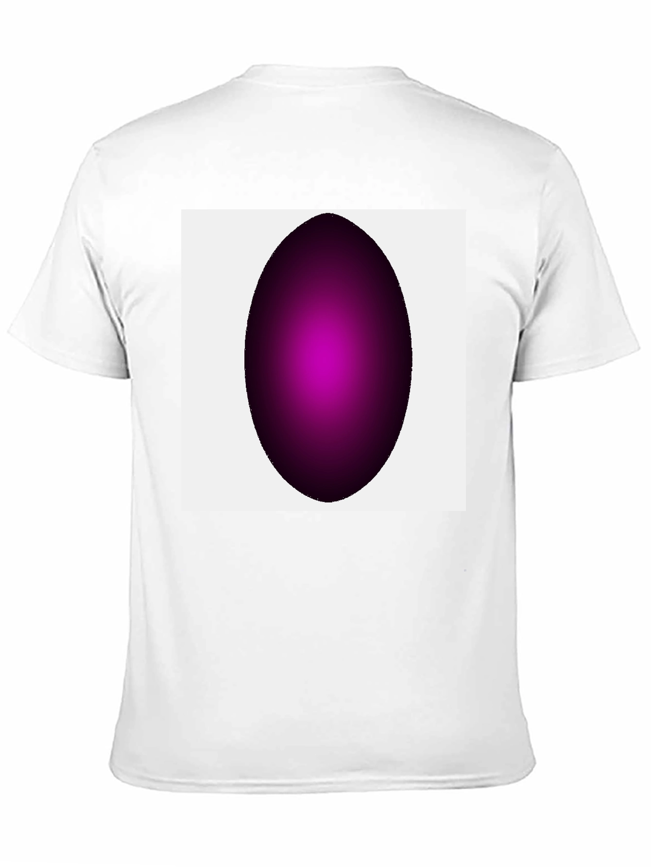 Modern Black T-Shirt with Abstract Oval Design