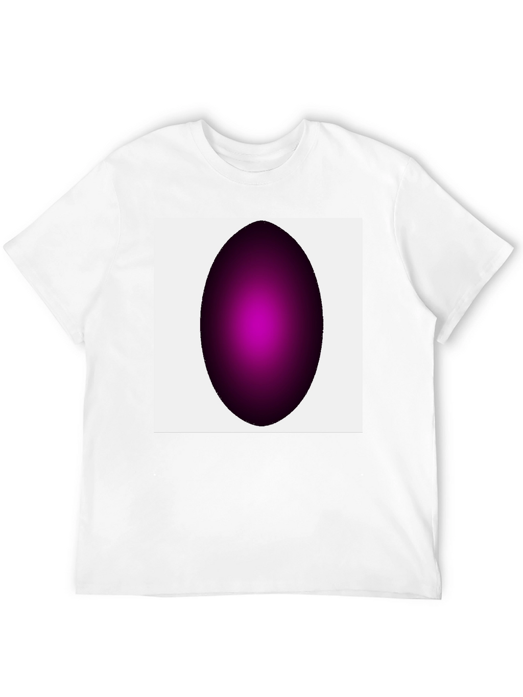 Modern Black T-Shirt with Abstract Oval Design