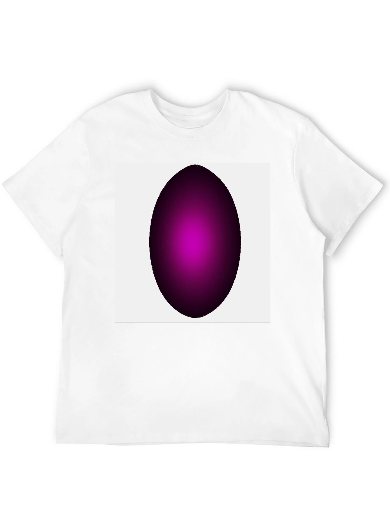 Modern Black T-Shirt with Abstract Oval Design