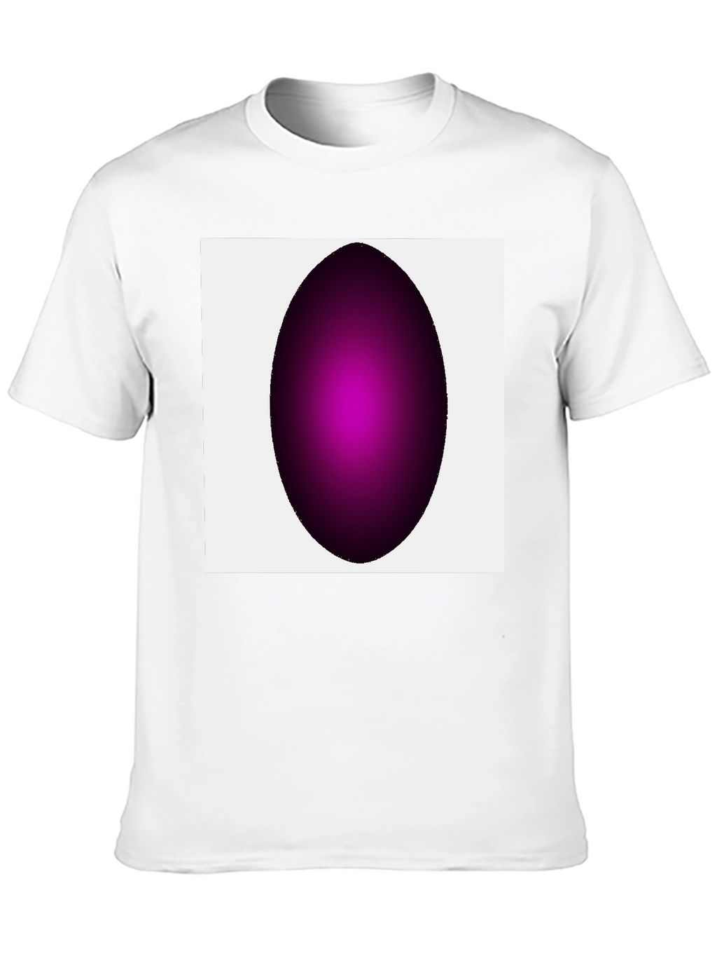 Modern Black T-Shirt with Abstract Oval Design