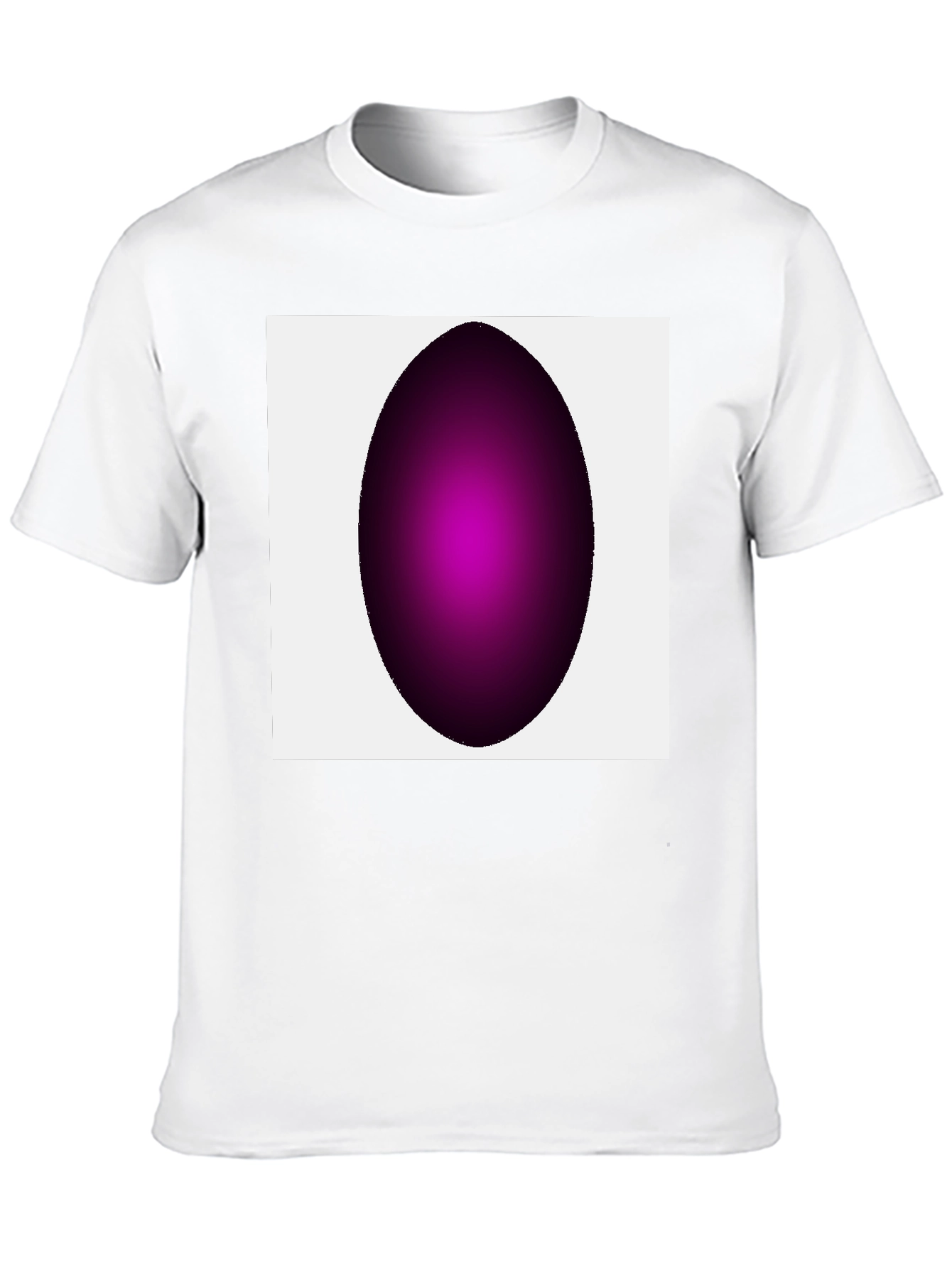 Modern Black T-Shirt with Abstract Oval Design