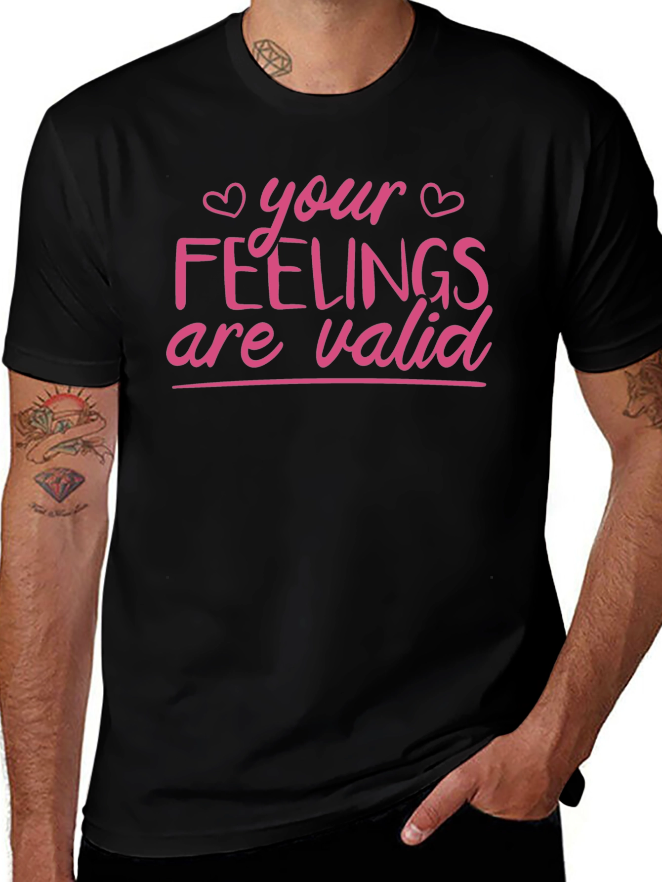 Your Feelings Are Valid T-Shirt - Black
