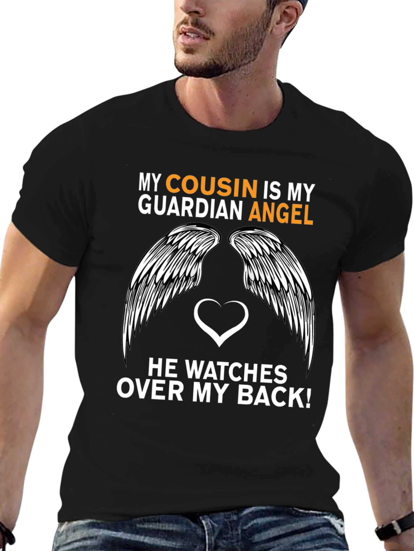 Cousin Guardian Angel Graphic Tee