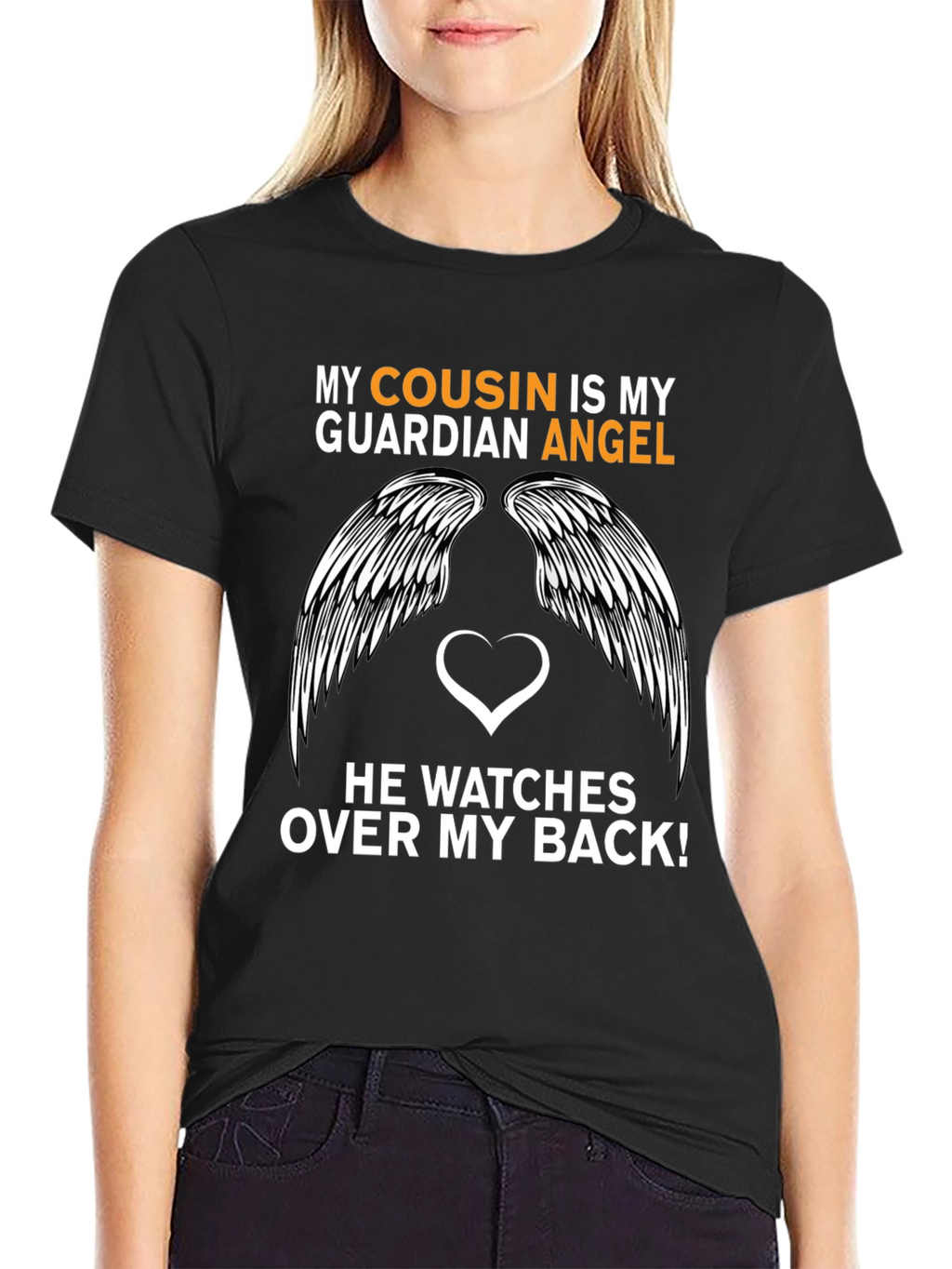 Cousin Guardian Angel Graphic Tee