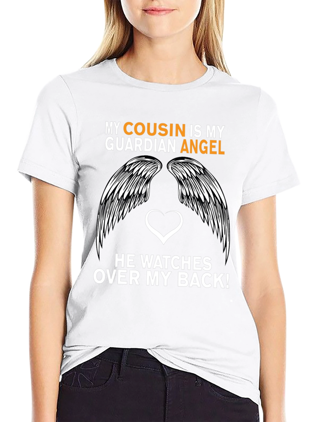 Cousin Guardian Angel Graphic Tee