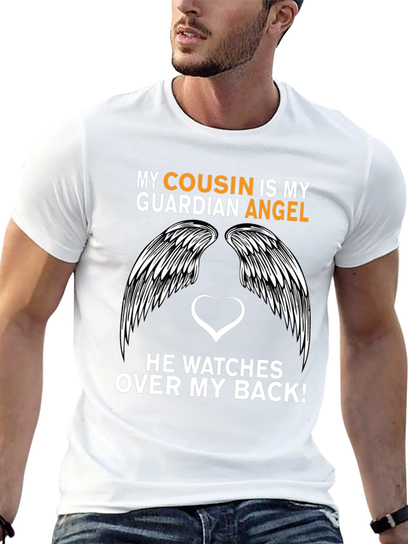 Cousin Guardian Angel Graphic Tee