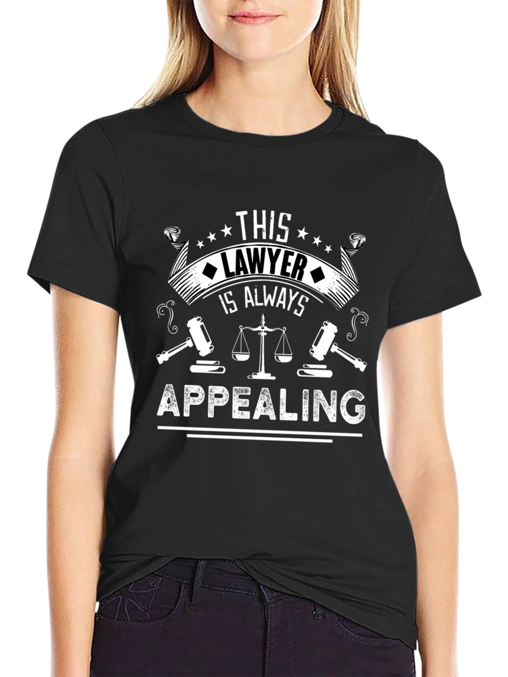 Lawyer Always Appealing Graphic Tee - Black