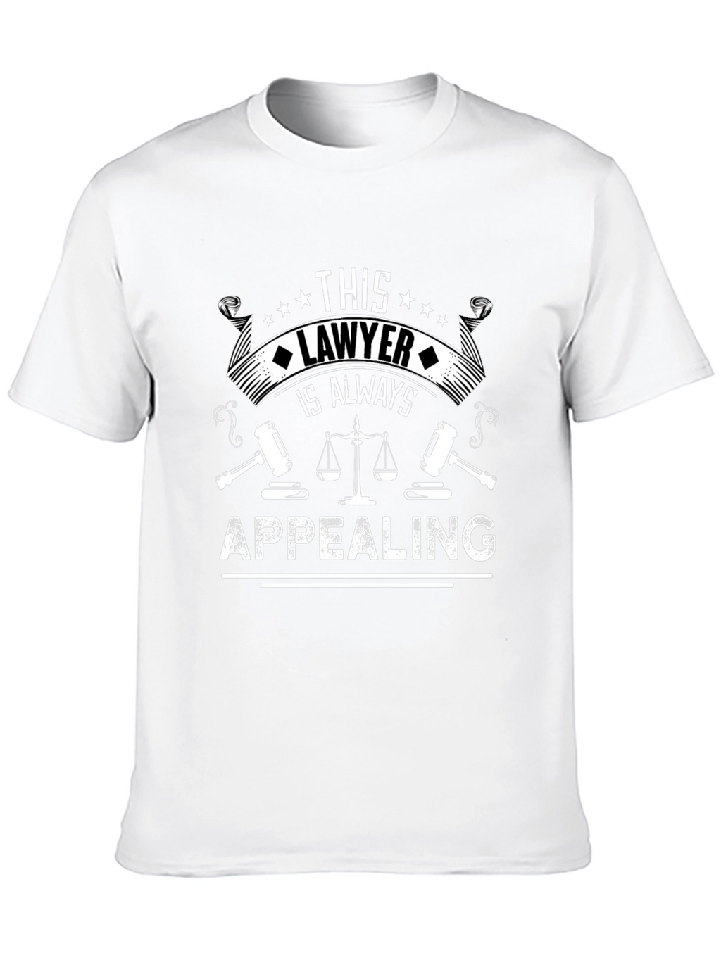 Lawyer Always Appealing Graphic Tee - Black