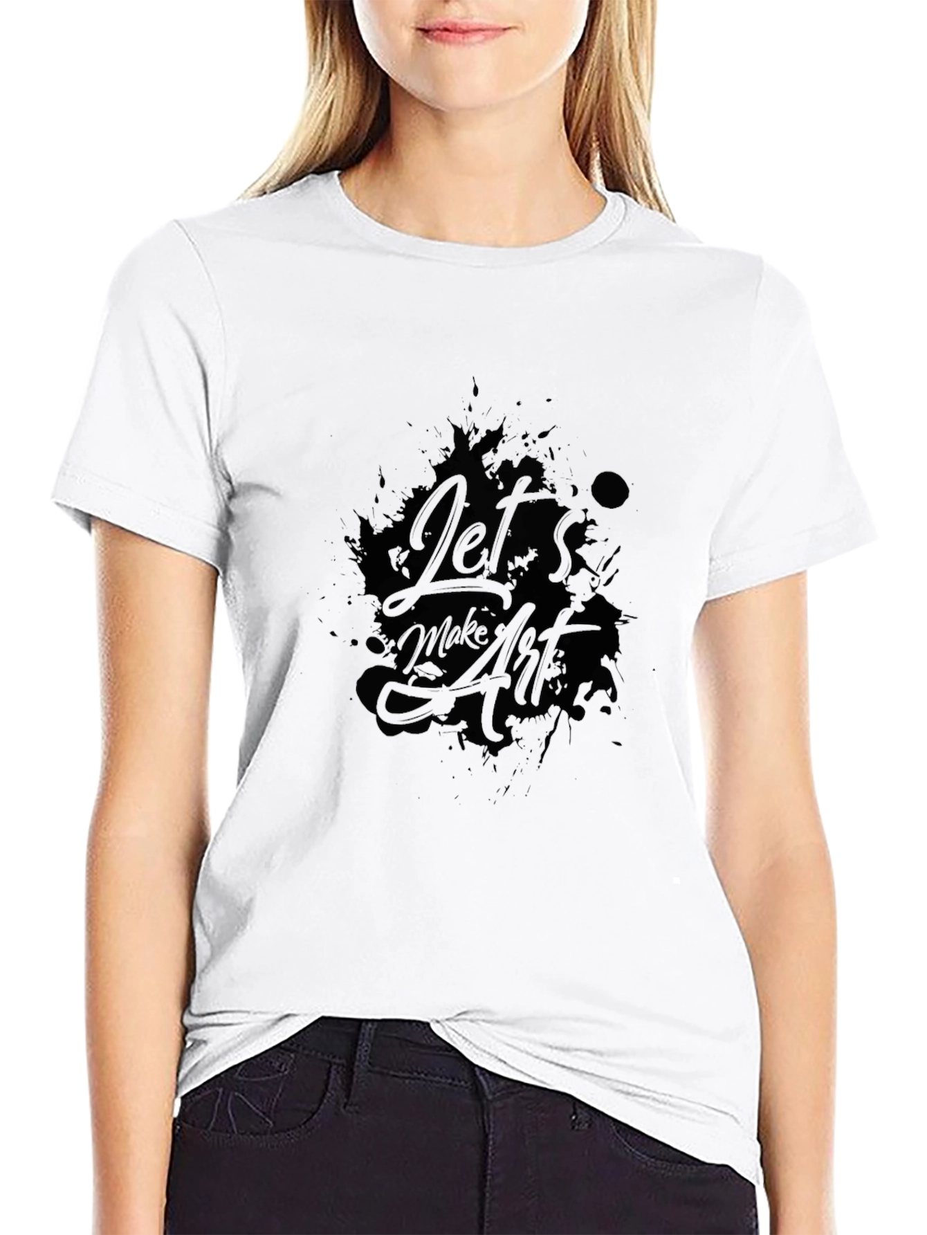 Lets Make Art T-Shirt - Black Graphic Tee